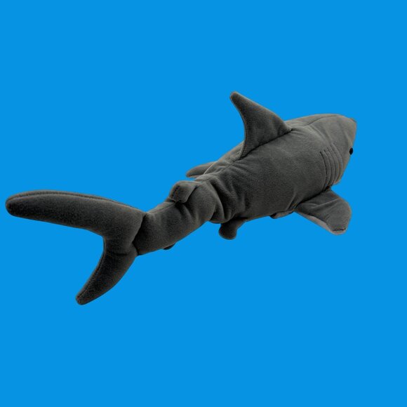 Folkmanis Folktails Shark Hand Puppet Plush 20" Gray Soft Stuffed Animal Toy - Picture 4 of 10